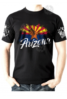 T-shirt drapeau ARIZONA – Esprit Western – LAST REBELS - Vue de face