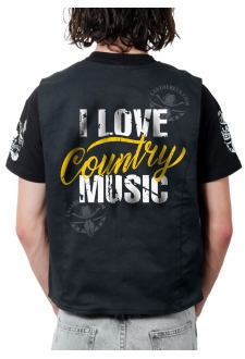 Gilet Danse Country homme Last Rebels "I love Country Music" pour les fans de Country