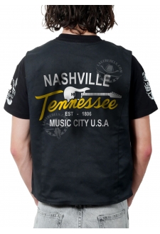 Gilet Danse Country homme Last Rebels "Nashville Tennessee, capitale de la Country"