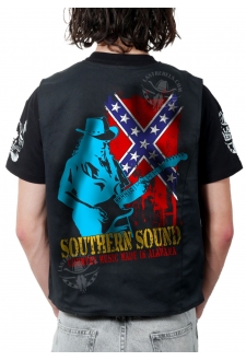 Gilet Danse Country homme Last Rebels "Southern sounds" sur drapeau sudiste