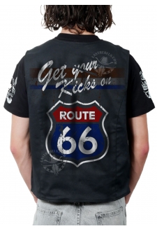 Gilet Danse Country homme Last Rebels "Route 66" Get your kicks on