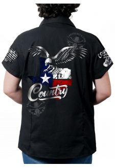 Modèle exclusif Danse Country Last Rebels "Aigle américain" fondant sur drapeau Texan