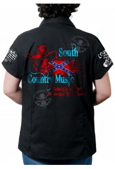 Modèle exclusif Danse Country Last Rebels "Southern Country Music" sur drapeau sudiste"