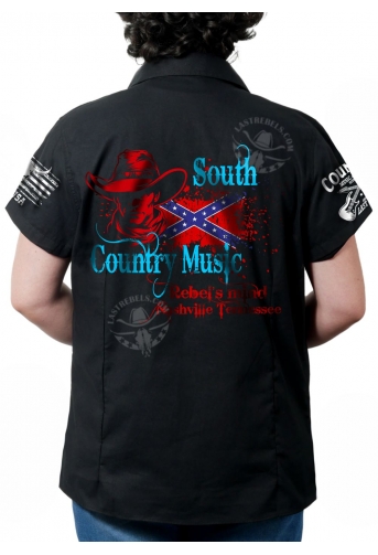 Modèle exclusif Danse Country Last Rebels "Southern Country Music" sur drapeau sudiste"