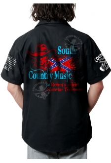 Modèle exclusif Danse Country Last Rebels "Southern Country Music" sur drapeau sudiste"