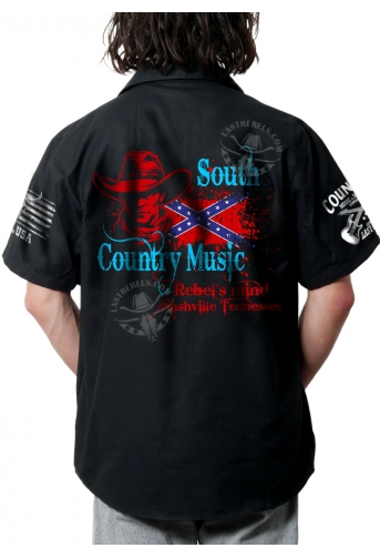 Modèle exclusif Danse Country Last Rebels "Southern Country Music" sur drapeau sudiste"