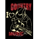 Modèle exclusif Danse Country Last Rebels "I love Country Music" cowboy et sa guitare"