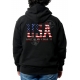 Sweat capuche zippé femme USA – LAST REBELS Danse Country - Impression dos