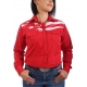 Chemise de Danse Country rouge "drapeau US" à personnaliser