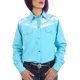 Chemise de Danse Country turquoise "drapeau US" à personnaliser